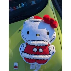 NWT  Sanrio Hello Kitty Holiday Christmas Santa Plush Cuddle Pillow Buddy 22 In